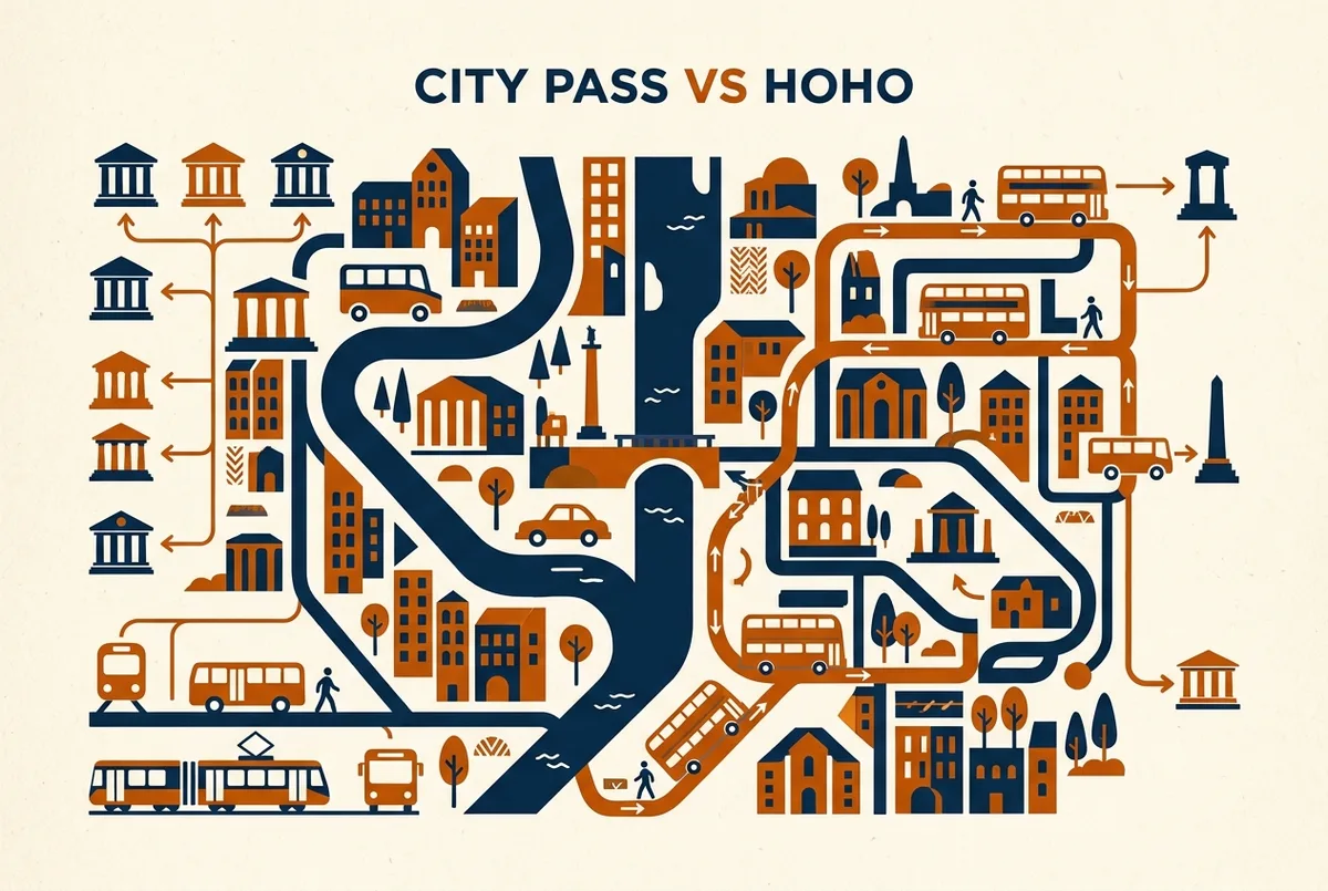 illustrated map of Rome highlights for Hop On Hop Off Rome en de Roma Pass of Omnia Card, hop on hop off roma pass